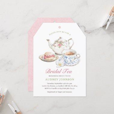 Bridal Shower High Tea Royal Traditional British Invitations