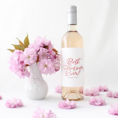 Bridal Shower Hostess Cute Thank You Gift Wine Label