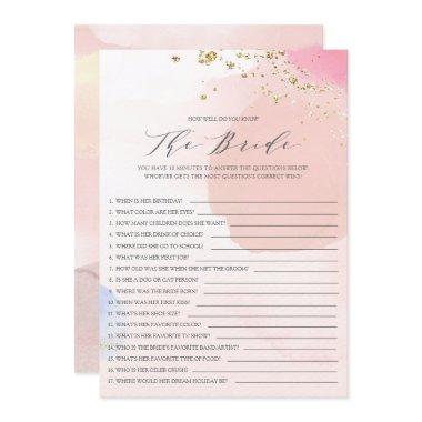 Bridal Shower How Well Do You Know The Bride Game Invitations