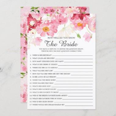Bridal Shower How Well Do You Know The Bride Game Invitations