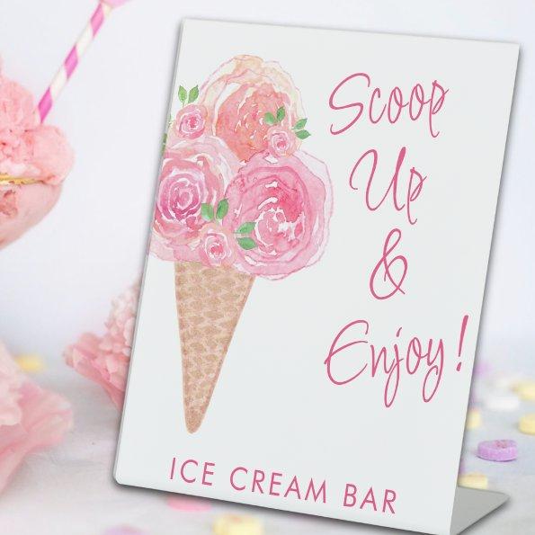 Ice Cream Bar Pedestal Sign