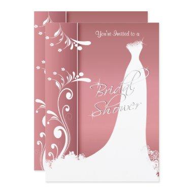 Bridal Shower in a Beautiful Rose Invitations