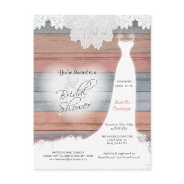 Bridal Shower in a Colorful Beach Wood Design Invitation PostInvitations