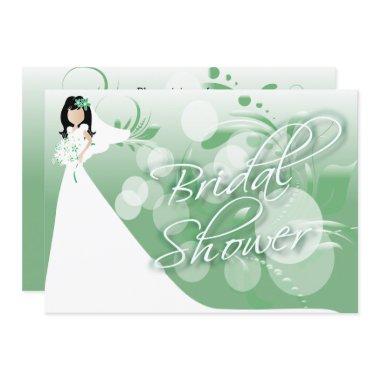 in a Pretty Mint Green and White