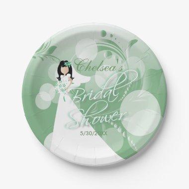 Bridal Shower in a Pretty Mint Green and White Paper Plates