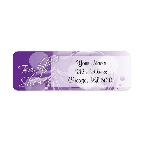 Bridal Shower in a Purple and White Label