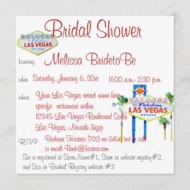 Bridal Shower in Las Vegas Invitations