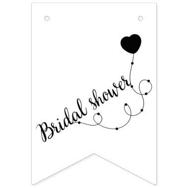 bridal shower in love bunting flags