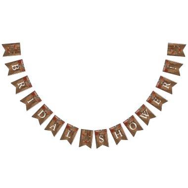 in Rustic Floral Wreath Bunting Flags