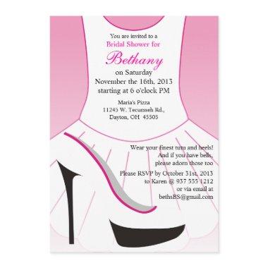 Bridal Shower Invitations Ballet High Heels Shoes