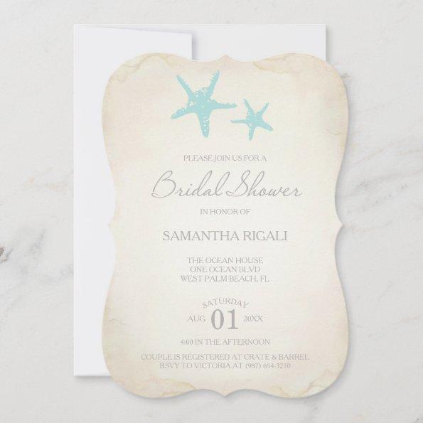 BRIDAL SHOWER Invitations - Beach Starfish