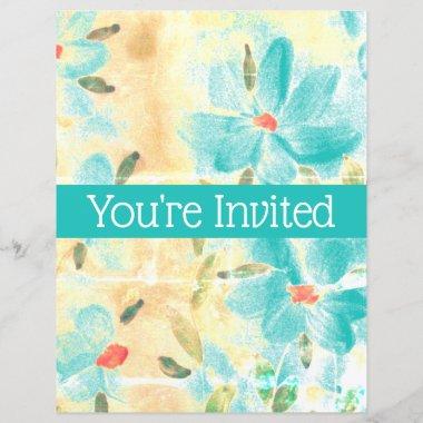 Bridal Shower Invitations In Teal