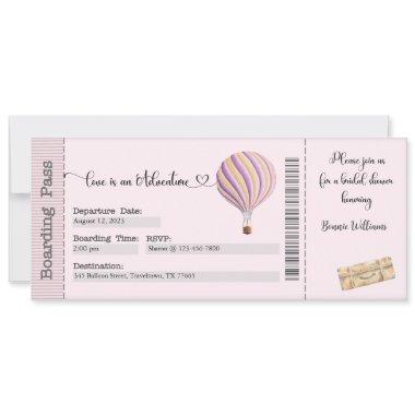 Bridal Shower Invitations, Travelling Theme, Plane Invitations