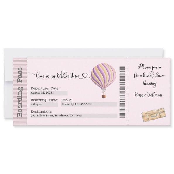 Bridal Shower Invitations, Travelling Theme, Plane Invitations