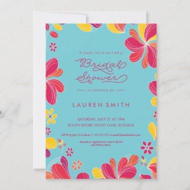 Bridal Shower Invitations, Tropical, Hawaiian, Invitations