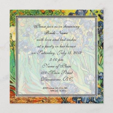 Bridal shower Invitations, Vincent van Gogh,Irises Invitations