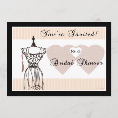 Bridal Shower Invitations Vintage Mannequin
