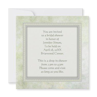 bridal shower Invitations watercolor in green tones