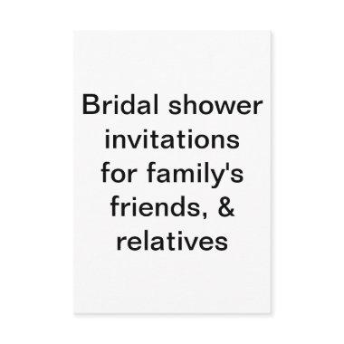 Bridal shower invitations