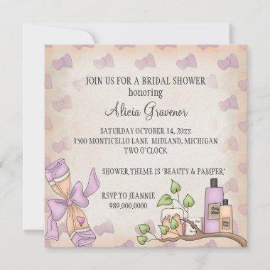 Bridal Shower Invitations (Beauty & Pamper Theme)