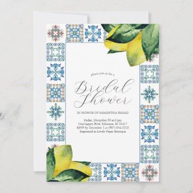 Bridal Shower Invitations Elegant Amalfi Tile