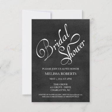 Bridal Shower Invite | Chalkboard Script