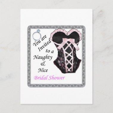 bridal Shower invite - Naughty & Nice Pink & black