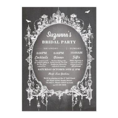 Bridal Shower Itinerary Bachelorette Gothic Frame Invitations