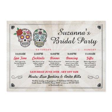 Itinerary Bachelorette Sugar Skulls