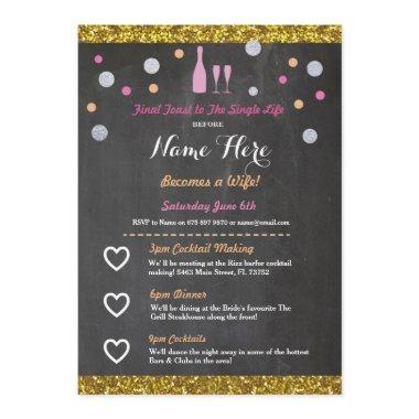 Bridal Shower Itinerary Champagne Bachelorette Program