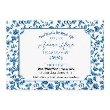 Itinerary Chintz Blue & White Floral Program