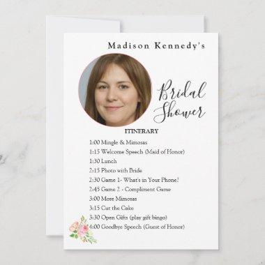 Bridal Shower Itinerary Plan Butterfly Spring Invitations