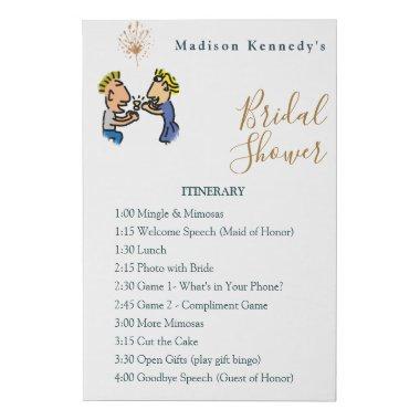 Itinerary Plan 💍 Cute Couple Faux Canvas Print