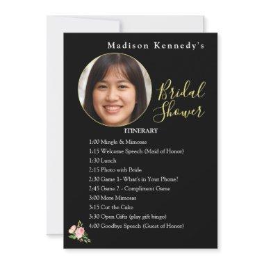 Bridal Shower Itinerary Plan Edgy Black gothic Invitations