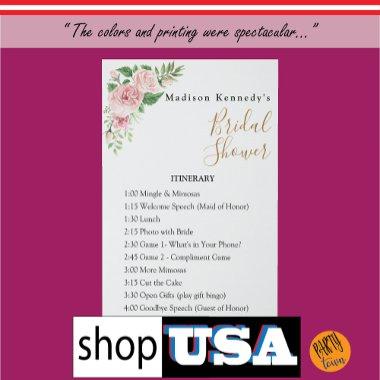 Itinerary Plan Floral Fab Fun Faux Canvas Print