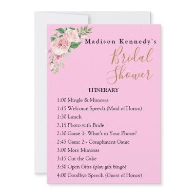 Itinerary Plan 🌸 Pink Floral Custom