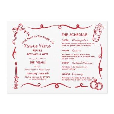 Itinerary Whimsical Hand Drawn Program