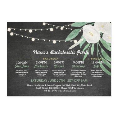 Itinerary White Flower Rustic Lights