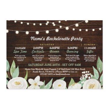 Itinerary White Flower Rustic Lights