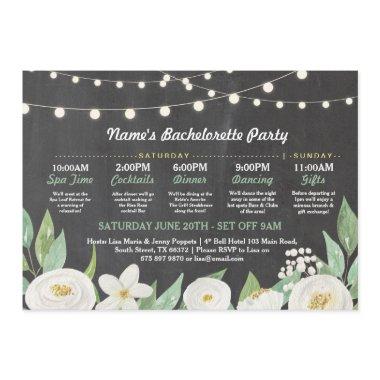 Itinerary White Flower Rustic Lights