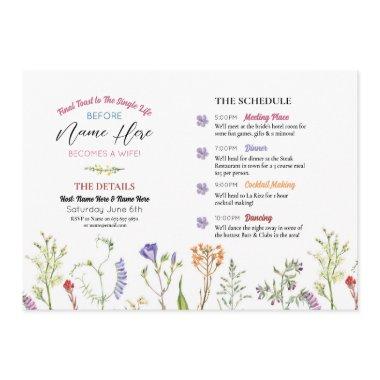 Itinerary Wildflowers Floral Program