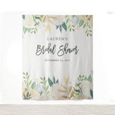 | Ivory Floral Photo Backdrop