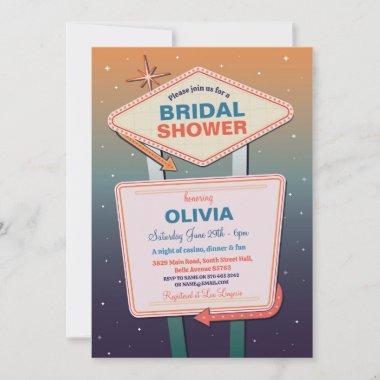 Bridal Shower Las Vegas Casino Party Bachelorette Invitations