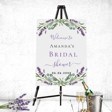 Bridal Shower lavender eucalyptus greenery welcome Foam Board