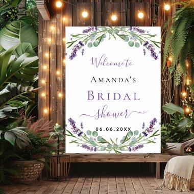 lavender eucalyptus greenery welcome Poster