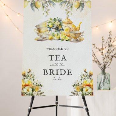 Lemon Tea Party Vintage Welcome Foam Board