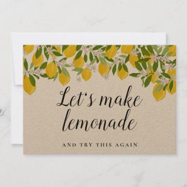 Bridal Shower Lemons Change the Date Rustic Save The Date