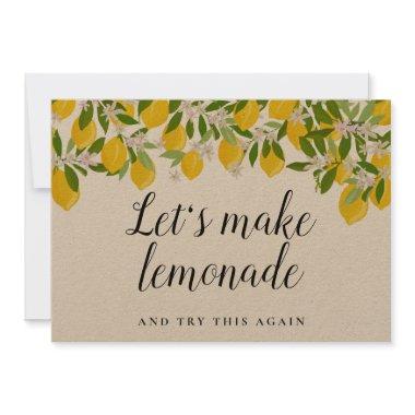 Bridal Shower Lemons Change the Date Rustic Save The Date