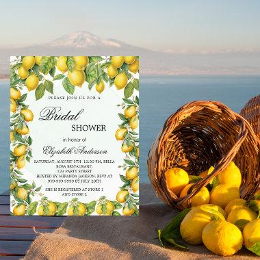 Bridal shower lemons greenery budget Invitations