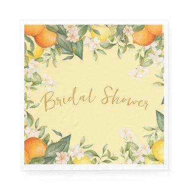 Lemons Oranges Citrus Floral Napkins